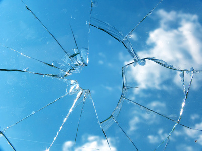 玻璃碎裂缝裂片